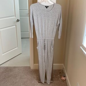 Express Comfy Jumpsuit Heathered Light Grey XXS